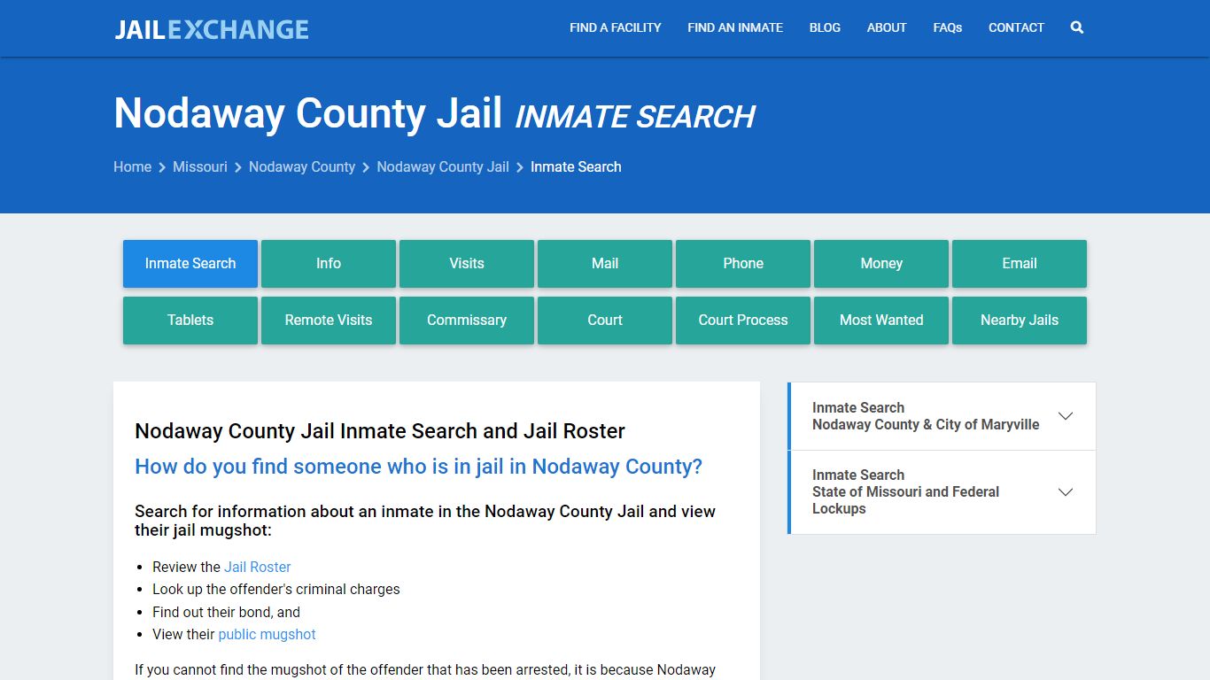 Inmate Search: Roster & Mugshots - Nodaway County Jail, MO